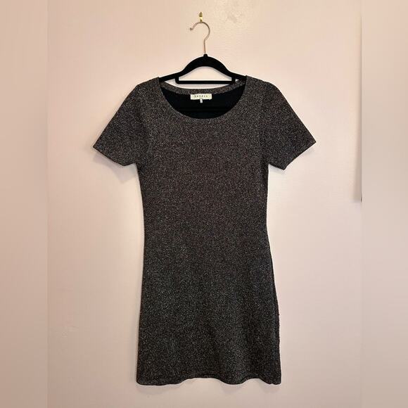 Sandro Short Sleeve Sparkle Mini Dress Multicolor R0219H-Mult - Picture 7 of 7